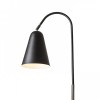 GARBO Stolní lampa, ohebný kloub, základna kov, povrch chrom, stínítko kov vnější černá, vnitřní bílá, pro žárovku 1x28W, E27, A60, 230V, IP20, tř.2, rozměry 194x370x710mm, vč vypínače na kabelu náhled 4