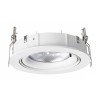 ZIZI Stropní, podhledové svítidlo, nastavitelný směr svícení, základna hliník, povrch lak bílá, pro žárovku 1x50W, G53, 12V, IP20, tř.3. rozměry d=170mm h=128,5mm náhled 2