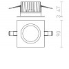 TOLEDO Vestavné, stropní, bodové, komínkové, čtvercové svítidlo, těleso kov, povrch bílá, LED 8W, 513lm, teplá 3000K, Ra80, 230V, do koupelny IP44, tř.2, rozměry 90x90x50mm náhled 4