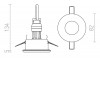 APRIORI Vestavné, stropní, bodové svítidlo, těleso hliník, povrch bílá, difuzor sklo opál, pro žárovku 1x35W, GU10, 230V, do koupelny IP54, tř.1, rozměry d=82mm, h=139mm náhled 4