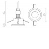 BERMUDA Vestavné, stropní, bodové, komínkové svítidlo, těleso hliník, povrch bílá, pro žárovku 1x35W, GU10, ES50, 230V, do koupelny IP65, tř.1, rozměry d=85mm, h=150mm náhled 6