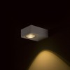 KORSO-I-LED Nástěnné venkovní svítidlo, základna kov, povrch hliník mat, krycí sklo čiré, LED 1x5W, teplá 3000K, 390lm, Ra80, 230V, IP54, tř.1. rozměry 110x80x45mm, svítí dolů náhled 3