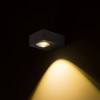 KORSO-I-LED Nástěnné venkovní svítidlo, základna kov, povrch hliník mat, krycí sklo čiré, LED 1x5W, teplá 3000K, 390lm, Ra80, 230V, IP54, tř.1. rozměry 110x80x45mm, svítí dolů náhled 4