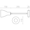 KAYA Nástěnné svítidlo lampa, flexibilní rameno, husí krk, základna kov, stínítko kov, povrch lak bílá mat s detaily nikl mat, pro žárovku 1x28W, E27, 230V, IP20, tř.1. rozměry d=110mm, vč. ramena l=430mm náhled 5