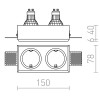 QUO-R-II Stropní vestavné bodové svítidlo komínkové, těleso sádra bílá, pro žárovku 2x35W, GU10, 230V, IP20, tř.2. rozměry 150x78x46mm náhled 4
