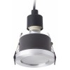 MAJESTIC Stropní, podhledové bodové svítidlo, těleso kov, povrch hliník mat, difuzor sklo mat, pro žárovku 1x35W, GU10, 230V, do koupelny IP44, tř.2. rozměry d=80mm h=57mm náhled 3