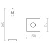 CORTINA Stolní lampa, těleso kov, povrch práškový lak šedá, pro žárovku 1x28W, 230V, IP20, tř.2. rozměry základna 150x150mm h=520mm náhled 4