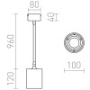 LOYD-LED Stropní přisazené svítidlo, flexibilní rameno, husí krk, zákldana kov, povrch nikl mat, stínítko textil černá, LED 1x4,5W, teplá 3000K, 280lm, Ra80, 230V, IP20, tř.1. rozměry d=100mm, rameno l=1080mm náhled 2