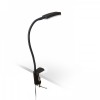 NIGTIO DESC VÝPRODEJ Lampa se skřipcem na poličku, flexibilní rameno, husí krk, těleso kov, povrch lak černá mat, dif plast mat, LED 1x4,2W, teplá 3000K, 300lm, Ra80, 230V, IP20, tř.3. rozměry rameno l=526mm,  náhled 1