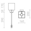 TAINA Nástěnné svítidlo, základna kov, povrch nikl mat, stínítko textil bílá, pro žárovku 1x28W, E27 + LED 1x3W, 3000K, 180lm, 230V, Ra80, IP20, tř.2. rozměry 160x160x229mm, rameno flexi l=390mm náhled 3