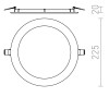 SOCORRO Vestavné, stropní svítidlo, těleso hliník, povrch bílá, difuzor plast opál, LED 3W, 180lm, teplá 3000K, Ra80, 230V, IP20, tř.1, rozměry d=85mm, h=20mm náhled 11