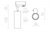 MAVRO Bodové svítidlo do 3F lišty, kov, povrch bílá, LED 12W, 1020lm, teplá 3000K, vyzař. úhel 38°, Ra80, stmívatelné TRIAC, 230V, IP20, rozměry 56x96x185mm, do 3F lišty Nordic Alumin náhled 4