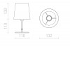 MINNIE Stolní lampa, základna kov, povrch chrom, stínítko textil černá, pro žárovku 1x15W, E14, 230V, IP20, tř.1, rozměry d=132mm, h=240mm, vč vypínače na kabelu náhled 5