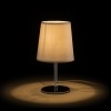 MINNIE Stolní lampa, základna kov, povrch chrom, stínítko textil černá, pro žárovku 1x15W, E14, 230V, IP20, tř.1, rozměry d=132mm, h=240mm, vč vypínače na kabelu náhled 6