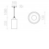 CAMINO Závěsné svítidlo, povrch tělesa imitace teraso, pro žárovku 1x28W, E27, 230V, IP20. rozměry d=120mm, h=232mm, vč. závěs kabelu h=1000mm, lze zkrátit. náhled 3