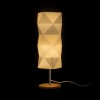 ZUMBA Stolní lampa, základna dřevo, povrch přírodní, stínítko plast bílá, chromové detaily, pro žárovku 1x11W, E14, 230V, IP20, tř.1, rozměry d=156mm, h=485mm, vč vypínače na kabelu náhled 3