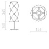 ZUMBA Stolní lampa, základna dřevo, povrch přírodní, stínítko plast bílá, chromové detaily, pro žárovku 1x11W, E14, 230V, IP20, tř.1, rozměry d=156mm, h=485mm, vč vypínače na kabelu náhled 6