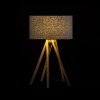 EL PASO Stolní lampa, základna dřevo, povrch bambus, stínítko textil šedá, pro žárovku 1x11W, E14, 230V, IP20, tř.1, rozměry d=300mm, h=495mm, vč vypínače na kabelu náhled 4