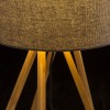EL PASO Stolní lampa, základna dřevo, povrch bambus, stínítko textil šedá, pro žárovku 1x11W, E14, 230V, IP20, tř.1, rozměry d=300mm, h=495mm, vč vypínače na kabelu náhled 5