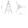 ALVIS Stolní lampa s objímkou, stolní podstavec, těleso dřevo bambus s chromovými prvky, pro žárovku 1x28W, E27, 230V, IP20. rozměry 300x510mm. náhled 2