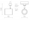 CADENZA Bodové svítidlo do napájecí 3F lišty, nastav směr svícení, materiál kov, povrch černá, pro žárovku 1x10W, GU10, 230V, IP20, tř.1, rozměry 120x95x70mm, do 3F lišty NORDIC ALUMINIUM náhled 5