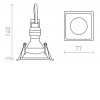 ZURI SQ Vestavné stropní bodové svítidlo, materiál plast, povrch bílá, pro žárovku 1x35W, GU10, 230V, IP20, tř.1, rozměry 77x77x143mm náhled 4