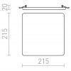 BELI Podhledové svítidlo, těleso plast, povrch bílá, difuzor plast akryl opál, LED 27W/2299lm, teplá 3000K,  230V, do koupely IP65, tř.1, rozměry 215x215x20mm náhled 8