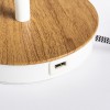 KEITH Stolní lampa s objímkou, stojanový podstavec, těleso dřevo světlé a bílá, pro žárovku 1x40W, E27, 230V, IP20. rozměry d=160mm, h=400mm, vč. USB připojení. náhled 2