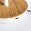KEITH 40W, E27, USB nabíjení pro telefon Stolní lampa s objímkou, stojanový podstavec, těleso dřevo světlé a bílá, pro žárovku 1x40W, E27, 230V, IP20. rozměry d=160mm, h=400mm, vč. USB nabíjení pro telefon. náhled 2