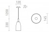 BELLINI Závěsné svítidlo, základna kov, povrch bílá, stínítko sklo čiré, pro žárovku 1x15W, E14, 230V, IP20, d=145mm, h=330mm, vč závěs kabelu h=1200mm, lze zkrátit. náhled 3