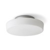 ZARA Stropní přisazené svítidlo, kruhové, základna kov, povrch chrom, difuzor sklo opál, LED 12W, 900lm, teplá 3000K, Ra80, 230V, do koupelny IP44, rozměry d=260mm, h=90mm. náhled 1