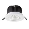 MAYDAY B VÝPRODEJ Stropní, vestavné, bodové, svítidlo, těleso hliník, povrch hliník leštěný, sklo čiré, LED 15W, teplá 2700K, 600lm, Ra80, vč trafa 230V/700mA na kabelu, IP20, rozměry d=140mm, h=120mm náhled 3