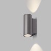VENTUM LED 2x12W, IP54 DI VÝPRODEJ Nástěnné, venkovní bodové svítidlo, těleso hliník, povrch černá antracit, sklo čiré, LED 2x12W, teplá, 3000K, 2x650lm 230V, IP54, tř.1, 90x220x135mm, svítí nahoru/dolů náhled 6