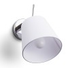 JERSEY Nástěnná lampa, základna kov, povrch chrom, stínítko nastavitelný sklon svícení, textil bílá, pro žárovku 1x42W, E27, 230V, IP20, tř.1, stínítko d=200mm, h=205mm, vč.vypínače náhled 2