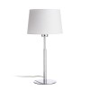 BROADWAY Stolní lampa, základna kov, povrch chrom, stínítko textil bílá, pro žárovku 1x42W, E27, 230V, IP20, tř.1, stínítko d=230mm, h=150mm, h=475mm, vč.vypínače na kabelu náhled 2