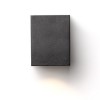 KUBI I Nástěnné venkovní bodové svítidlo, základna hliník, povrch šedočerná antracit, sklo čiré, LED 1x3W, teplá 3000K, 1x213lm, 230V, IP54, tř.1, 80x65x80mm, svítí dolů náhled 3