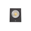 KUBI I Nástěnné venkovní bodové svítidlo, základna hliník, povrch šedočerná antracit, sklo čiré, LED 1x3W, teplá 3000K, 1x213lm, 230V, IP54, tř.1, 80x65x80mm, svítí dolů náhled 4