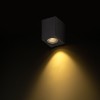 KUBI I Nástěnné venkovní bodové svítidlo, základna hliník, povrch šedočerná antracit, sklo čiré, LED 1x3W, teplá 3000K, 1x213lm, 230V, IP54, tř.1, 80x65x80mm, svítí dolů náhled 5