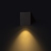 KUBI I Nástěnné venkovní bodové svítidlo, základna hliník, povrch šedočerná antracit, sklo čiré, LED 1x3W, teplá 3000K, 1x213lm, 230V, IP54, tř.1, 80x65x80mm, svítí dolů náhled 6