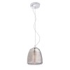 AZRIA Závěsné svítidlo, základna kov, povrch chrom, sklo chromované, pro žárovku 1x25W, G9, 230V, IP20, tř.1, rozměry d=125mm, h=160mm, transparentní kabel, lankový závěs l=1350mm, lze zkrátit náhled 1