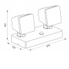 BULL SQ II 20W, IP54, PIR Nástěnné venkovní svítidlo, nastav. směr svícení, PIR senzor pohybu, záběr 100°, dosah 2-7m, těleso hliník, černá antracit, dif plast opál, LED 20W, teplá 3000K, 800lm, IP54, tř.1, 273x123x163mm. náhled 2