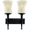 GORETRIAN2 WALL 2x10W E27 Nástěnné svítidlo, základna kov, těleso kov, povrch lak černá mat s ornamenty, difuzor sklo opál, pro žárovku 2x10W, E27, 230V, IP20, tř.1. rozměry 340x140x310mm náhled 1