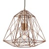 GEOMETRIC CAGE Závěsné svítdilo, základna kov, těleso kov, povrch měď lesk, pro žárovku 1x10W, E27, 230V, IP20, tř.1. rozměry těleso d=390mm h=345mm, včetně závěsu l=1200mm, lze zkrátit náhled 1