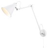 LIGHT ADJUSTABLE VÝPRODEJ Nástěnná lampa, 2 ramena, nastavitelný směr svícení, těleso kov, stínítko kov, povrch lak bílá mat se stříbrnými detaily, pro žárovku 1x7W, E27, 230V, IP20, tř.1. rozměry 730x140x340mm náhled 1