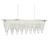 DRAPE Závěsné svítidlo, těleso kov, povrch chrom stříbrná lesk, difuzor plast mat s ověsy, LED 1x15W, neutrál 4000K, 1200lm, 230V, IP20, tř.1. rozměry 240x120x650mm, vč závěsu l=1150mm, lze zkrá náhled 1