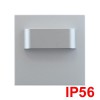 TONGA SHORT IP56 Vestavné svítidlo do stěny, těleso hliník, LED 0,8W, modrá, 10V DC, IP56, 73x73mm, mont.otvor=60mm, mont box SAMOSTATNĚ, sv dolů náhled 3