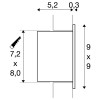 FRAME CURVE WL Vestavné svítidlo do stěny, těleso hliník, povrch bílá, LED 3,1W, 100lm, teplá 2700K, 230V, IP20, rozměry 90x90mm, svítí dolů náhled 3