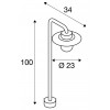 MOLAT Pole E27 FL Venkovní sloupkové svítidlo, těleso hliník, povrch černá antracit, sklo čiré, pro žárovku 1x60W, E27 A60, 230V, IP44, rozměry d=230mm, h=1000mm. náhled 2