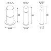 ROX ACRYL 90 Pole E27 FL Venkovní sloupkové svítidlo, těleso nerezová ocel, difuzor plast opál, pro žárovku 20W, 230V, IP44, rozměry d=180mm, h=900mm. náhled 3