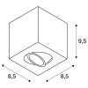 TRILEDO SINGLE QPAR51 CL Stropní bodové svítidlo, nastavitelný směr svícení, těleso hliník, povrch kartáčovaný hliník, pro žárovku 1x10W, GU10, 230V, IP20, tř.1, rozměry 85x85mm, h=95mm. náhled 4